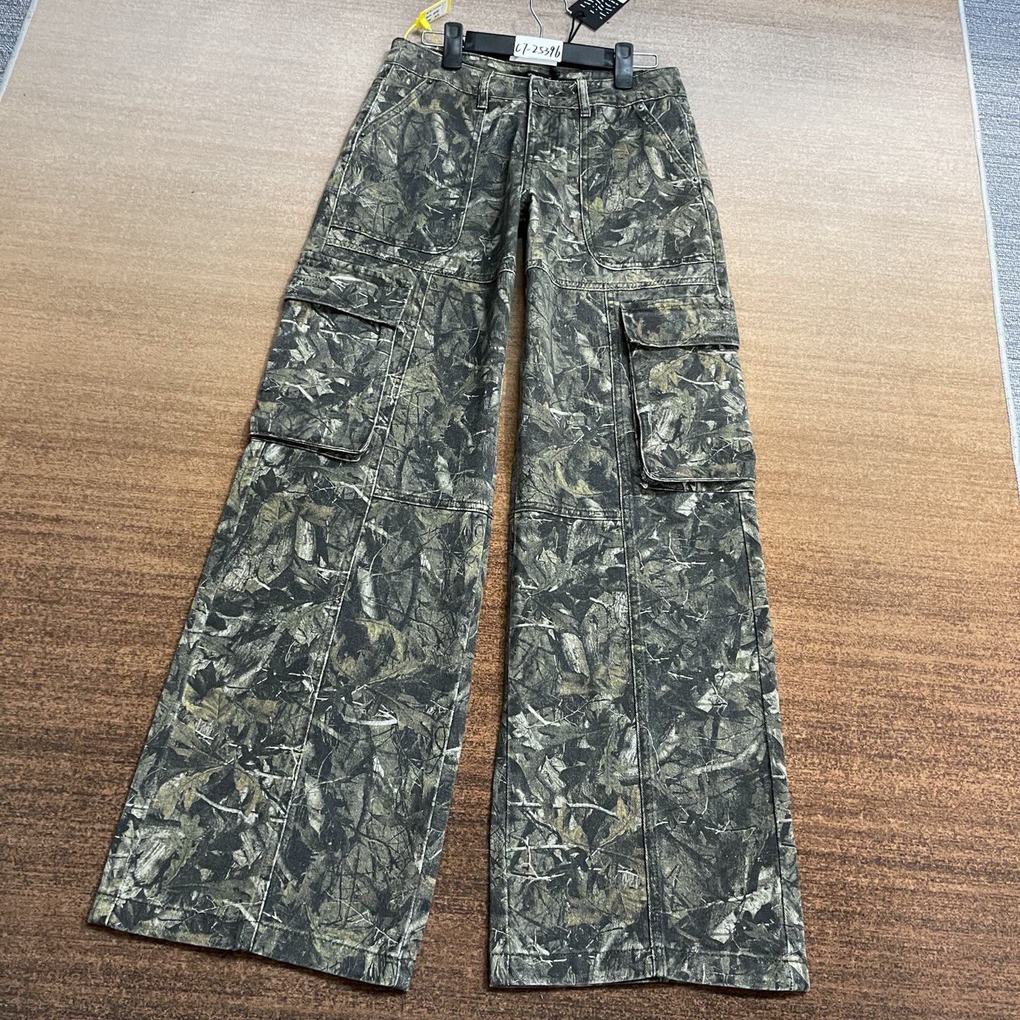 C7-25396 迷彩男女同款低腰美式超帅阔腿工装裤 无弹（不换退）