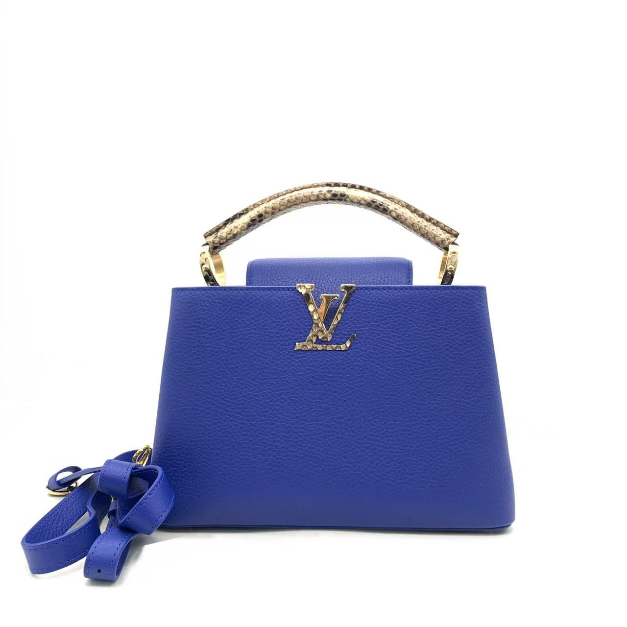 99新 LouisVuitton/路易威登 【安则专属】蓝色小号cap托特包