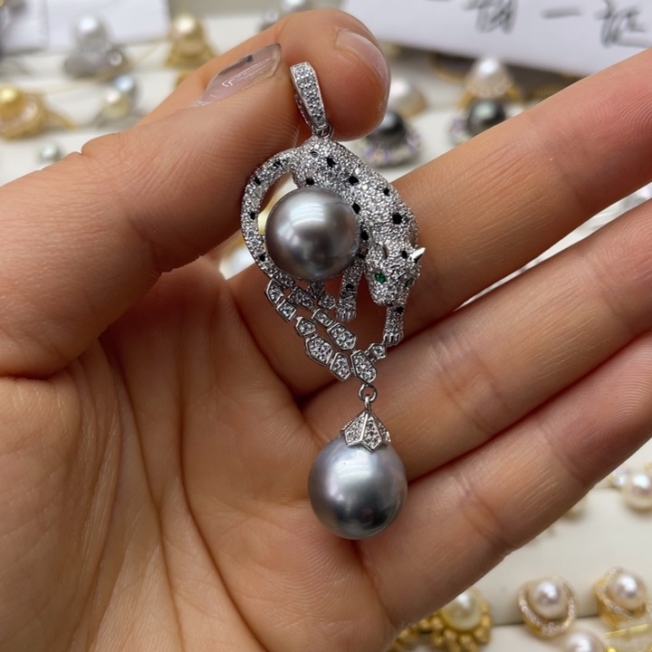 海水珍珠吊坠(不含链)银S925镶嵌
