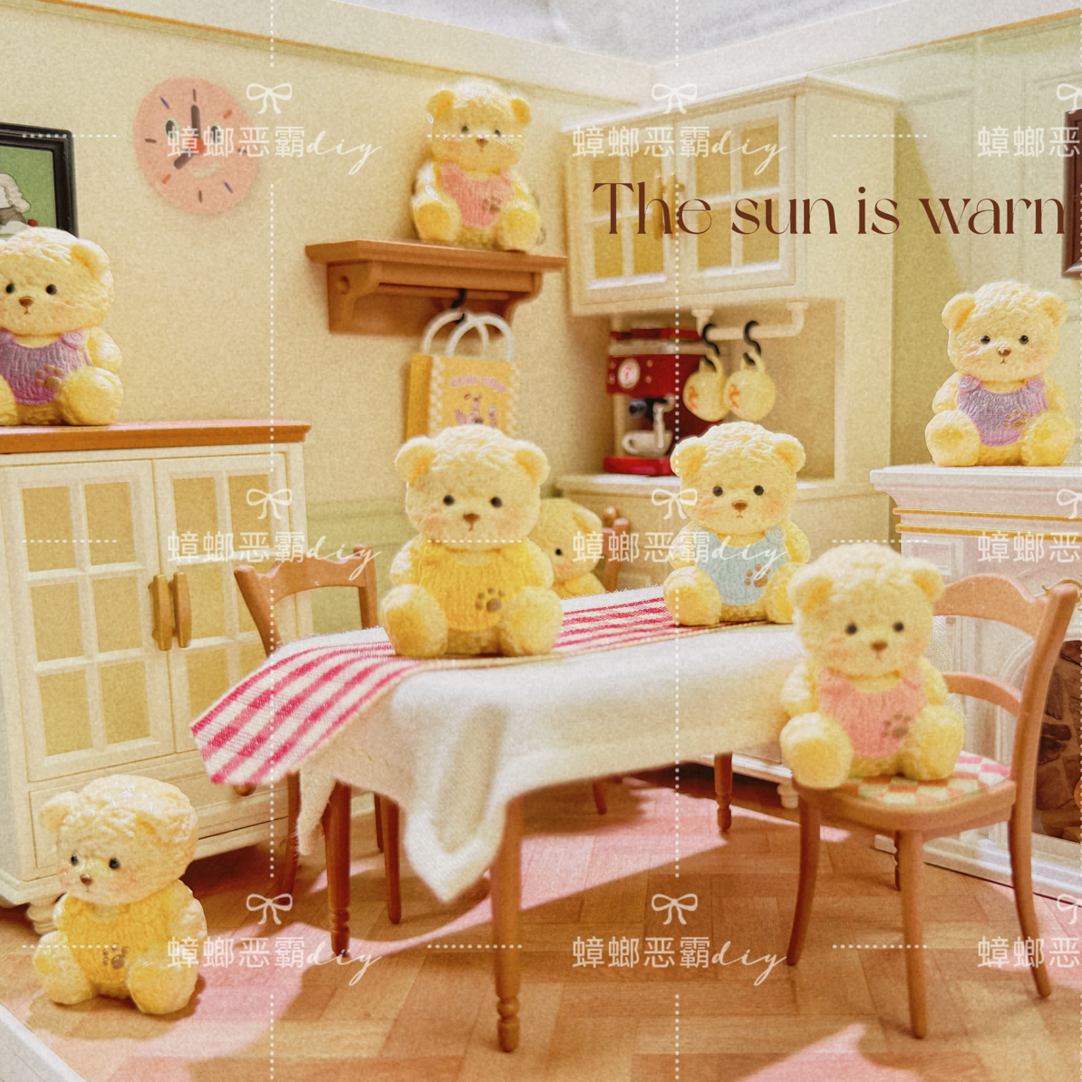 【恶霸定制】莉娜熊 树脂配件奶油胶手机壳钥匙扣挂件diy摆件 