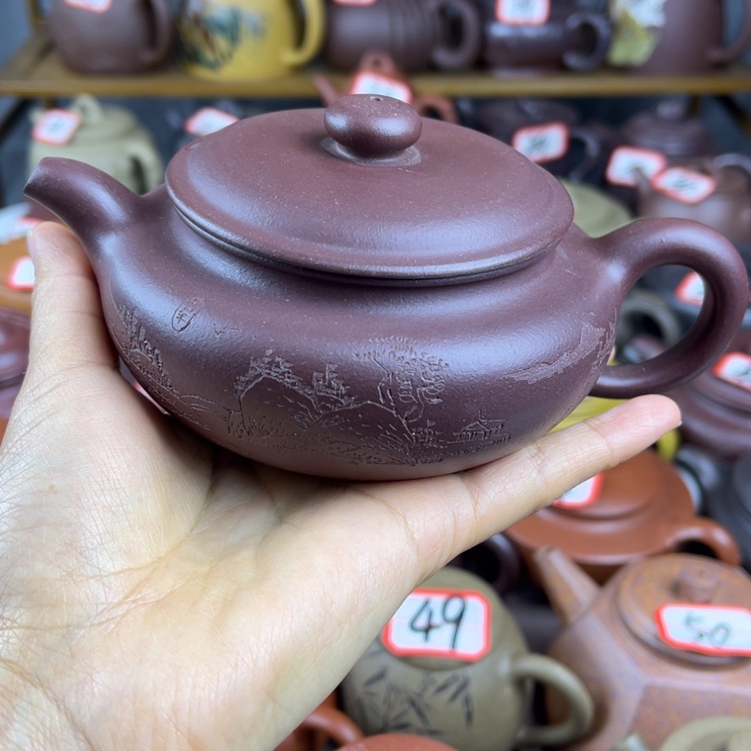 紫砂茶壶宜兴紫砂壶微瑕盖嗑