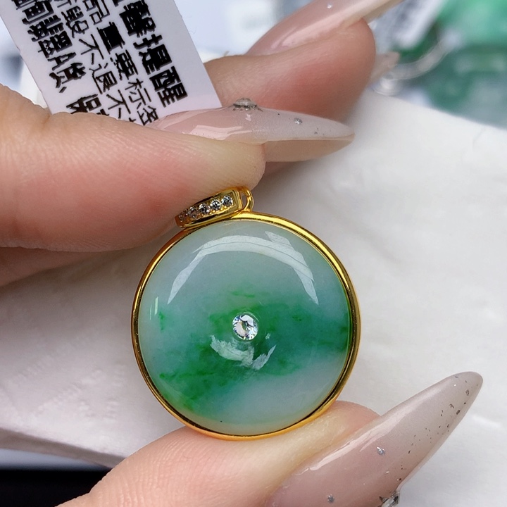 翡翠银S925镶嵌颈饰