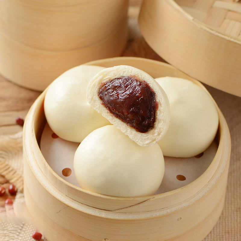 【豆沙包/9只装 顺丰次日达】广州酒楼正宗豆沙包450克美味0防腐剂饱腹早餐早点茶楼广式同款包子
