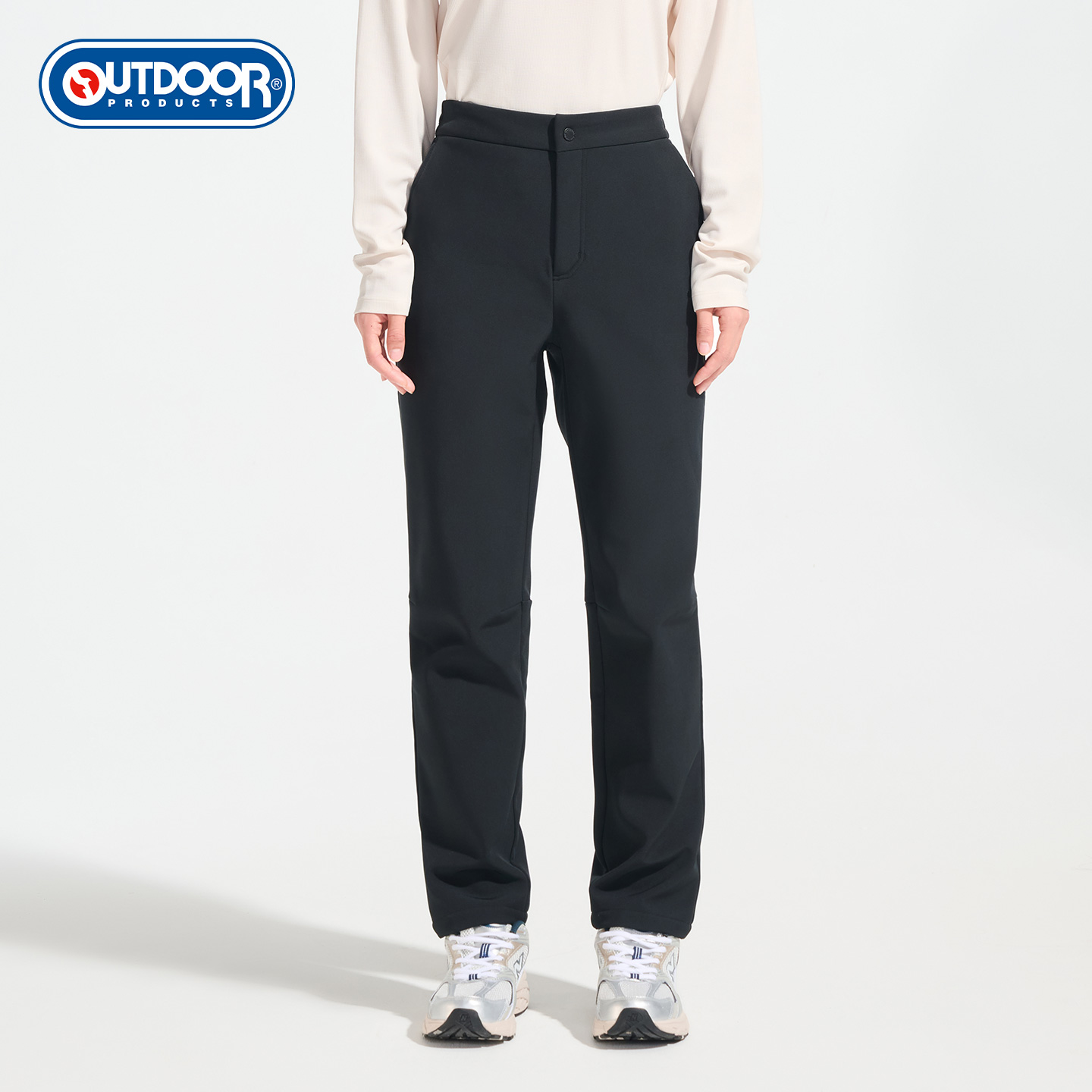 outdoorproducts2025秋冬加绒金丝绒防泼水软壳长裤女OFCK542389