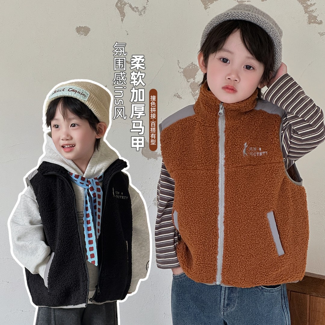儿童马甲加厚2025新款秋冬装男童外套韩版潮 DMQ6117悠悠童话童装