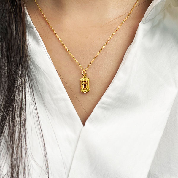 坠链均925银 如意小算盘吊坠精致美观