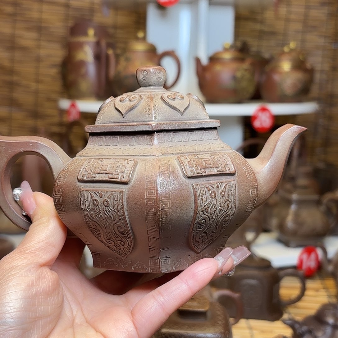 紫砂茶壶琦***卉紫砂老壶