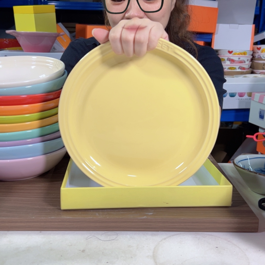 陶瓷爱丽丝黄牛排盘