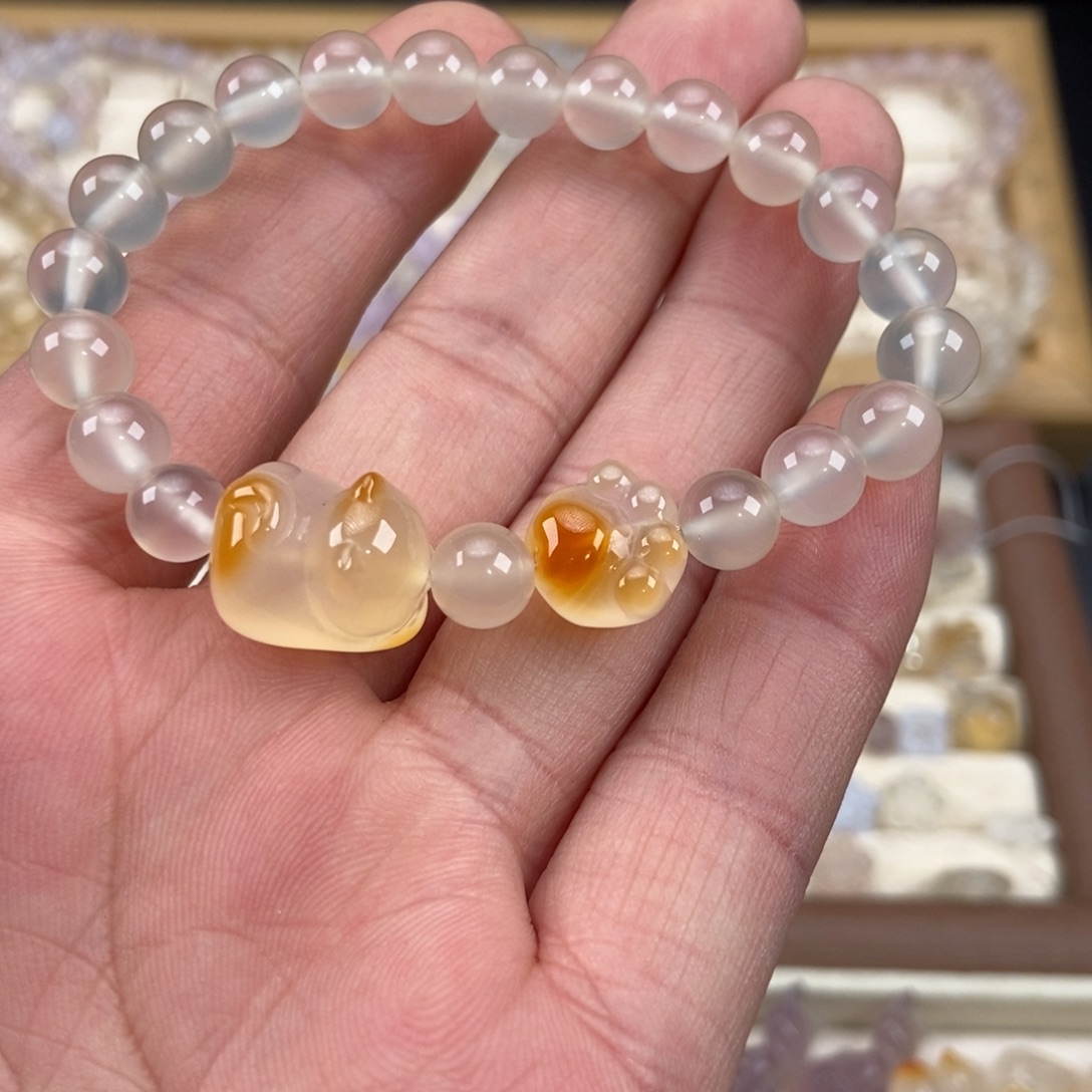 玛瑙/玉髓未镶嵌手链M42