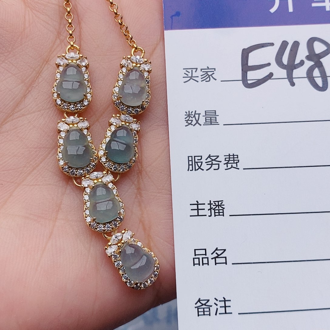 翡翠戒指银S925镶嵌吊坠