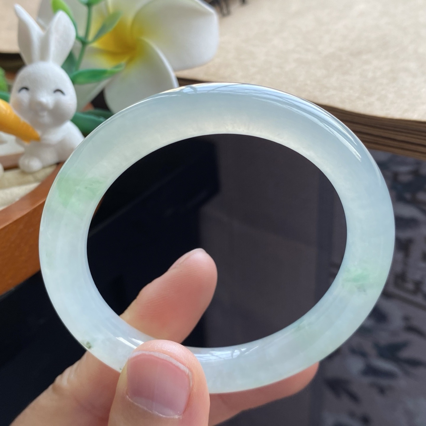 03.03批冰绿果冻圆条1395号51.7-9.5-8.9 浅绿凝冻！天然翡翠