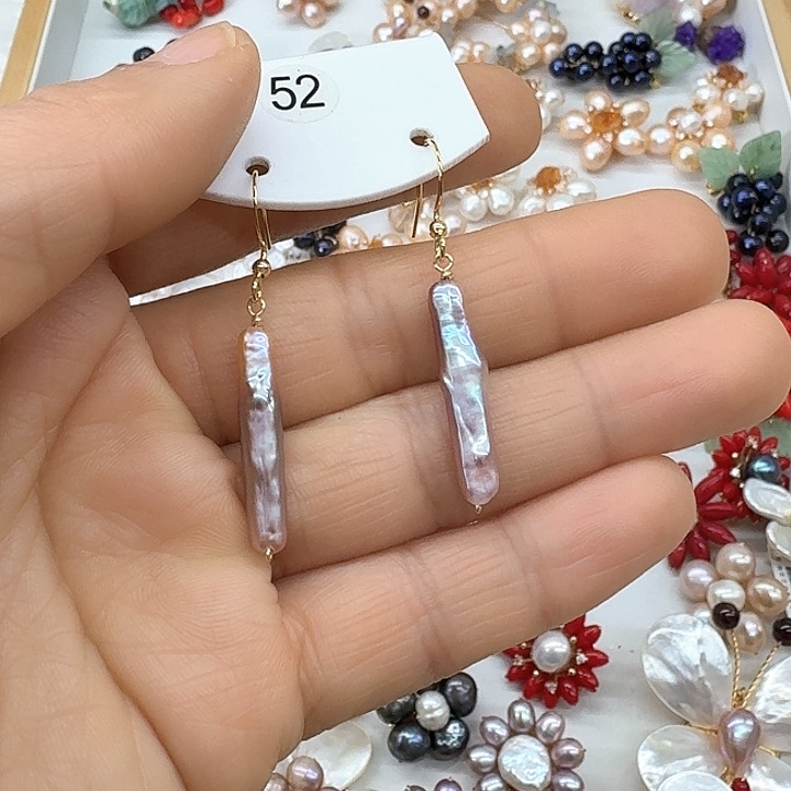 淡水珍珠耳饰银S925镶嵌