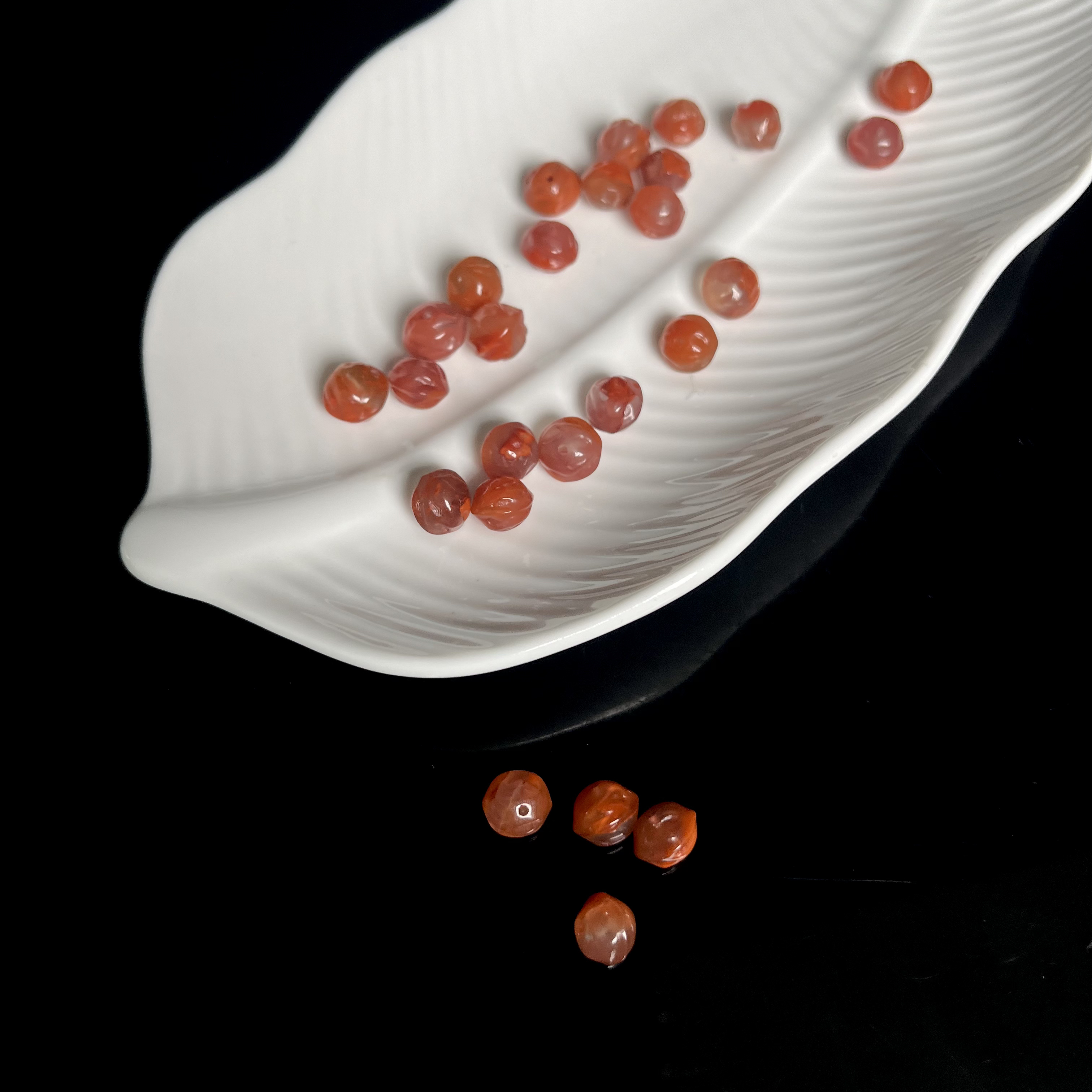 天然南红百香籽8-9mm+diy配件DZ402多样性发其一