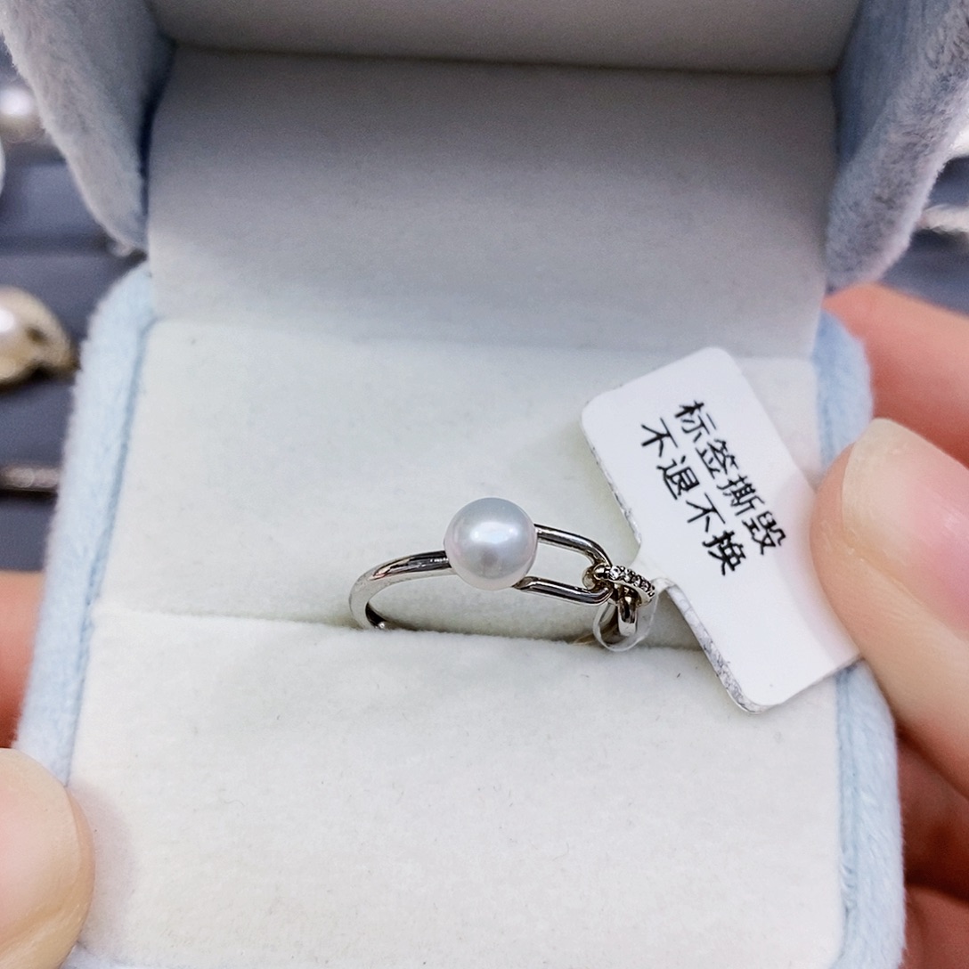 淡水珍珠特价冲单子不退换戒指银S925镶嵌