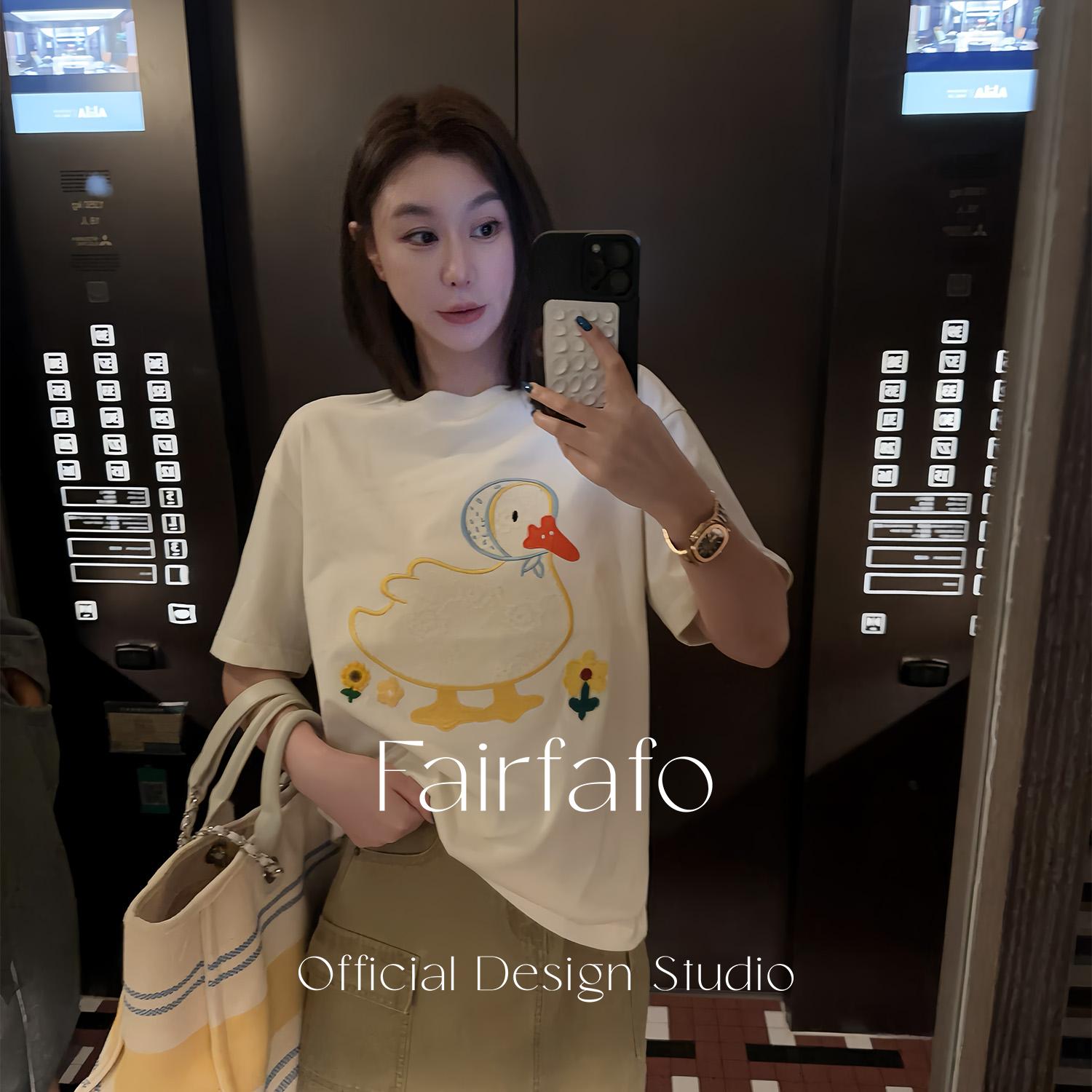 【头巾小鸭短袖】TXDL53032美式小众潮流