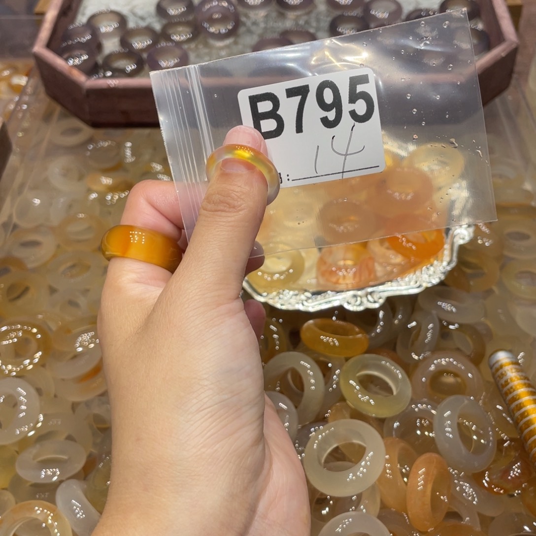 玛瑙/玉髓未镶嵌戒指795