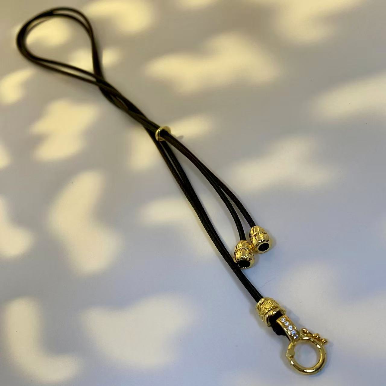 黄铜皮质项链 「福满」葫芦|福禄中式百搭扣，精工带你读黄铜项链款