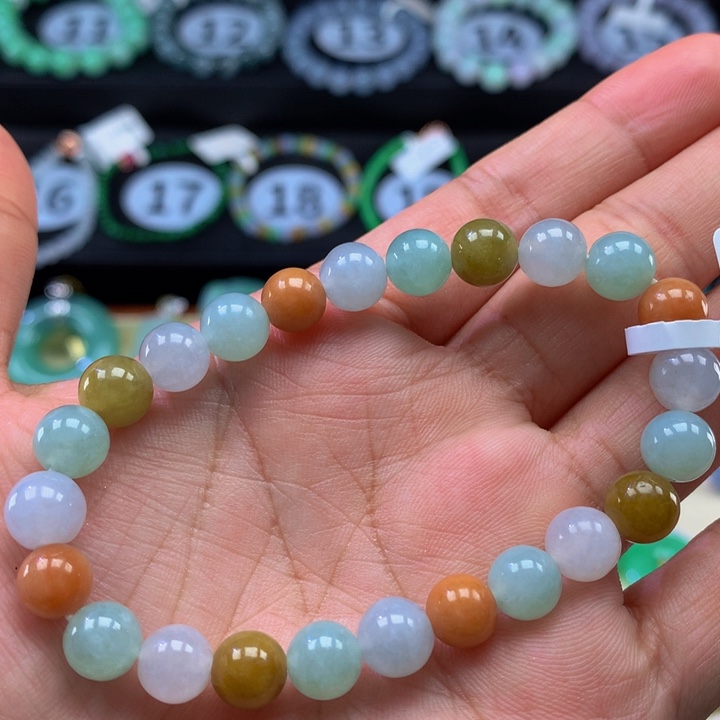 翡翠手链未镶嵌翡翠7+