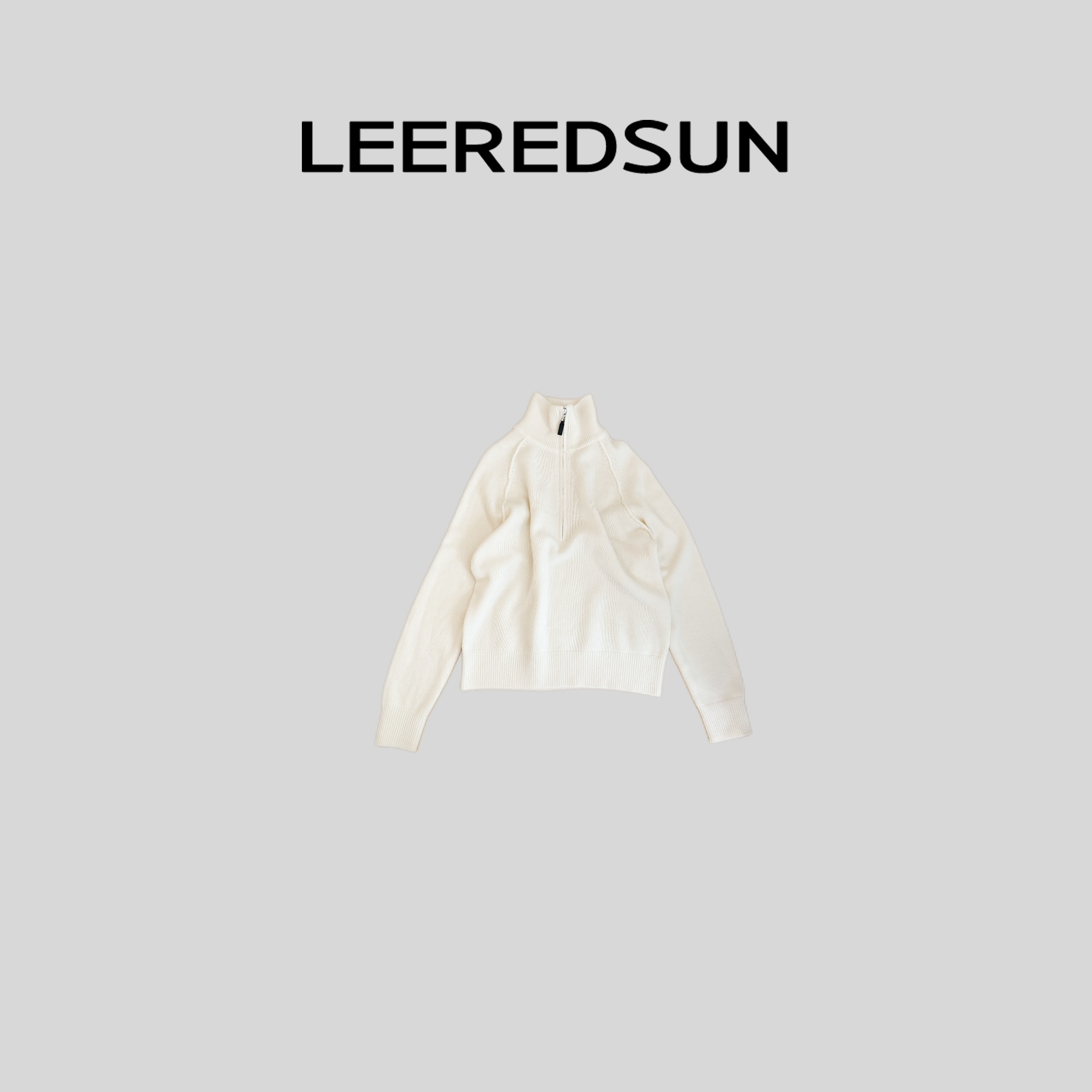 LEEREDSUN "蓝色大海的传说" 立领拉链百搭毛衣MY3036