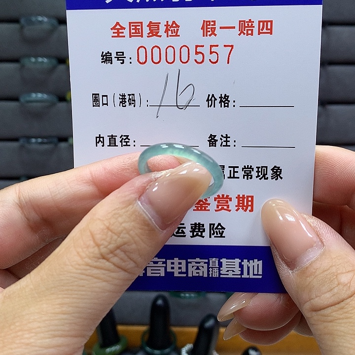 翡翠戒指未镶嵌     557