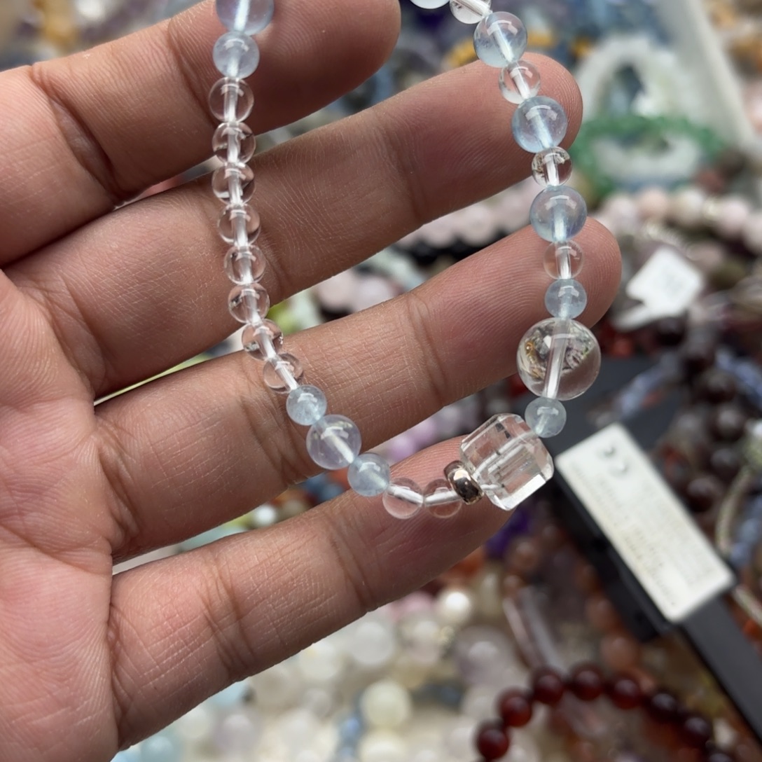 水晶手链银S925镶嵌