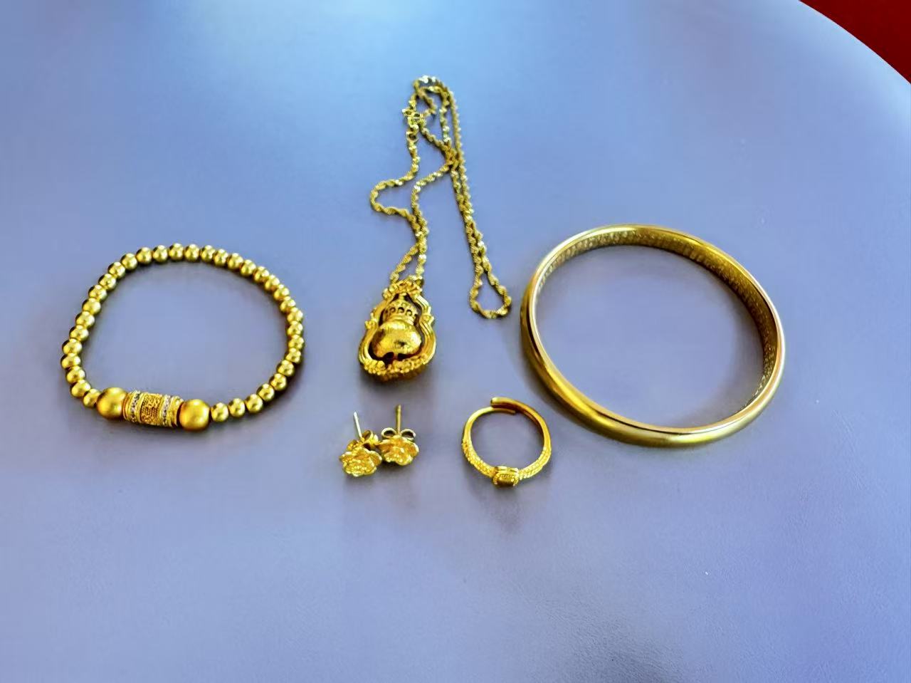 手镯 【金总专属】经韵美满时尚泥鳅背闭口手镯套装【STZ05】