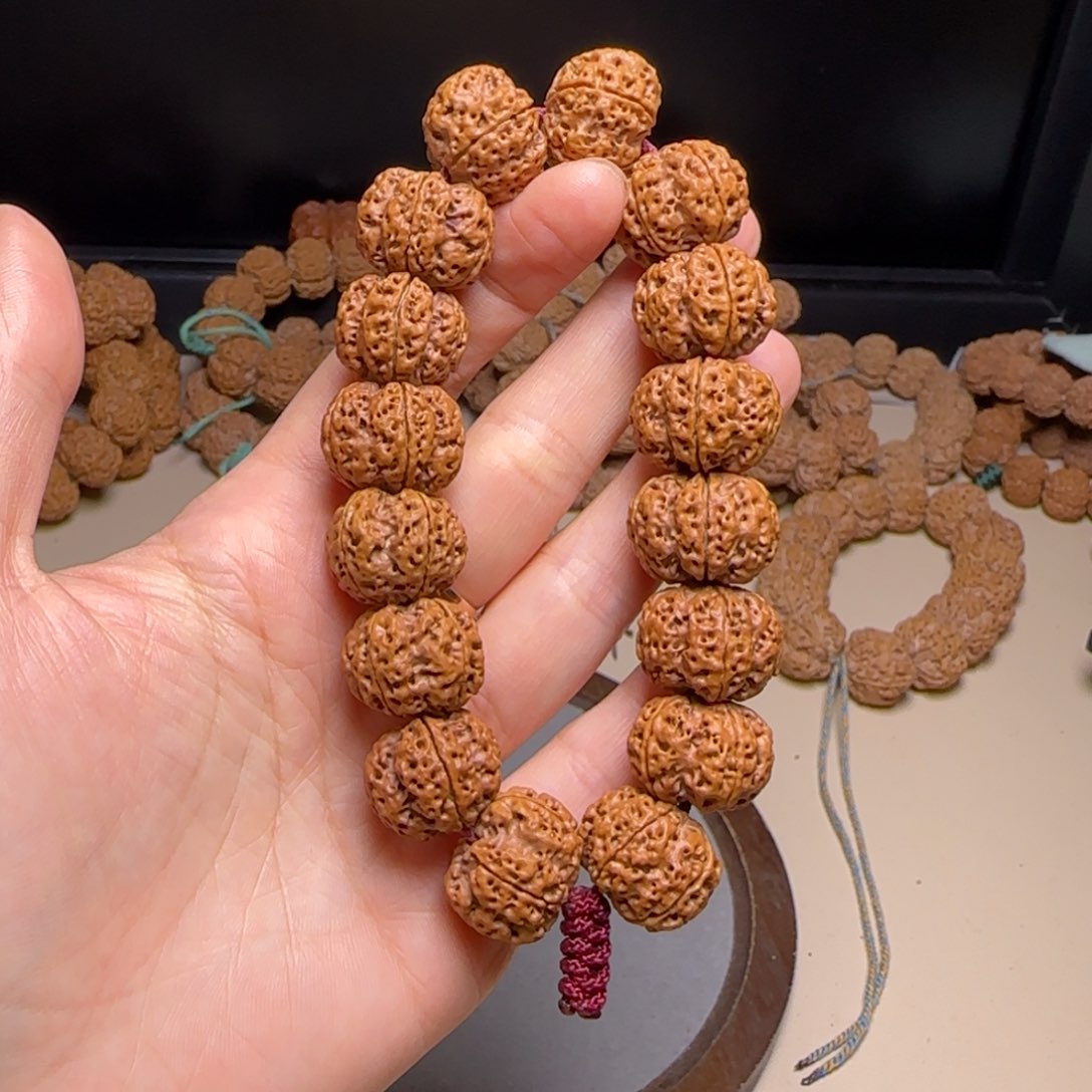 金刚菩提手串小*梦纽扣梅花19左右