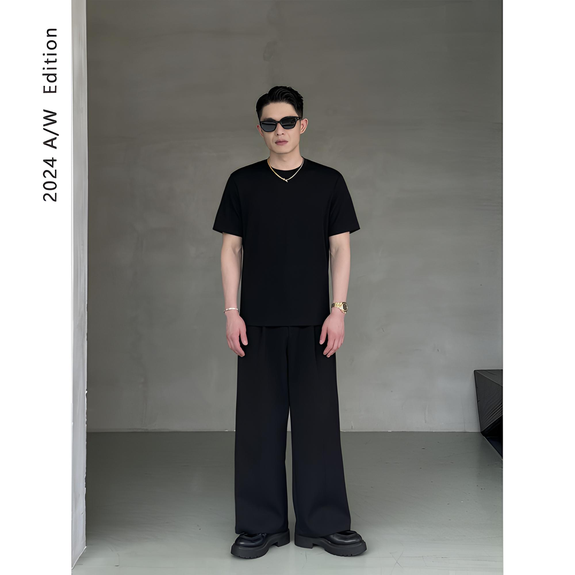 DUPU CONTRACTED 四季暖糯打底260g莫代尔棉混纺合身基础短袖TEE