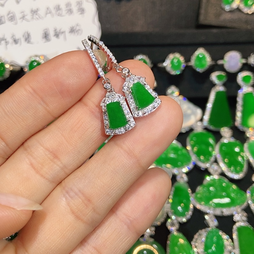 【闪购商品】翡翠未镶嵌耳饰天然翡翠