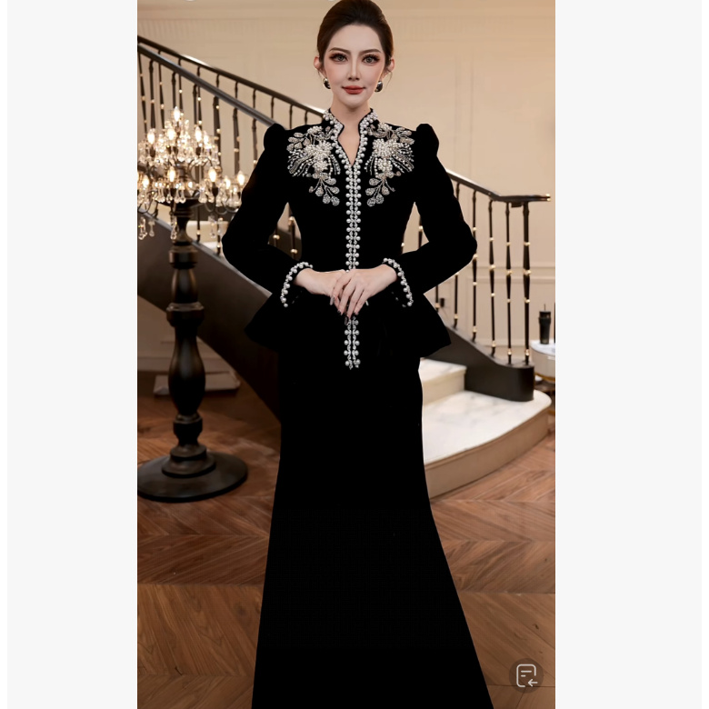 【FUNANI】秋冬半身裙鱼尾裙设计感小众2025收腰女装裙子X2530450B