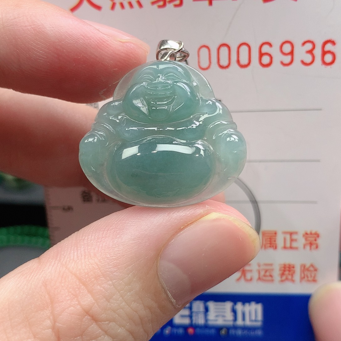 翡翠吊坠(不含链)银S925镶嵌