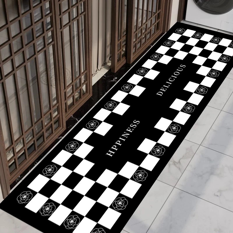 C063【60*200cm】硅藻泥入户门垫喜庆玄关厨房浴室防滑免洗地毯地垫