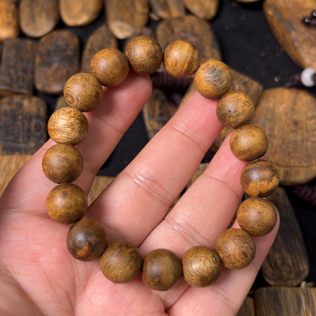 沉香手串奇楠沉香卡1.2圆珠单圈手串一条（福利）