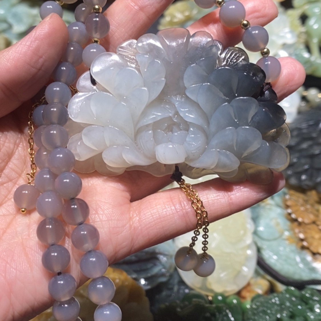 【闪购商品】岫玉毛衣链未镶嵌