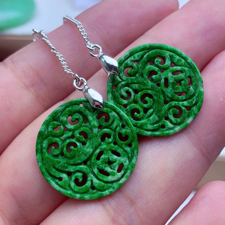 翡翠未镶嵌耳饰耳饰