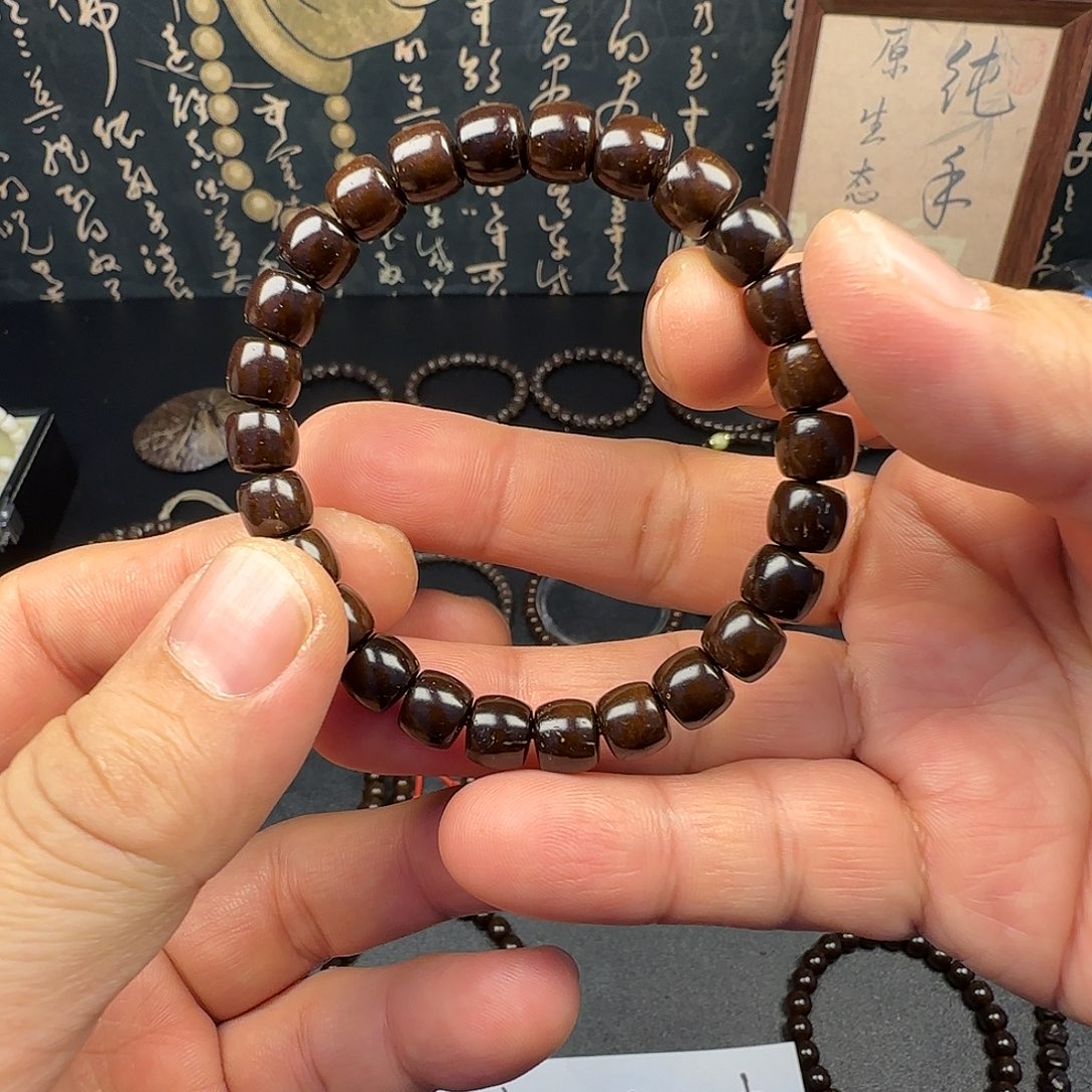 芝***酱手串椰蒂原生态原生态椰蒂直切标准9*8