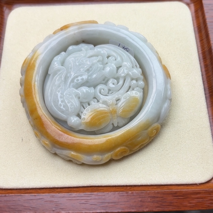 翡翠未镶嵌手镯54.5圈白菜226
