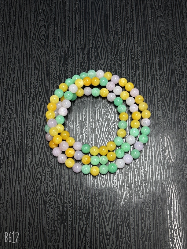 C1 天然缅甸A货春彩多宝项链卡6mm