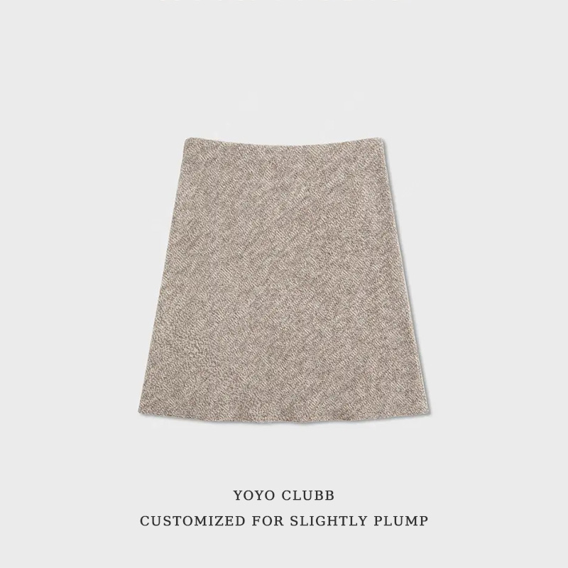 YOYO家“简约老钱”针织A字半身裙