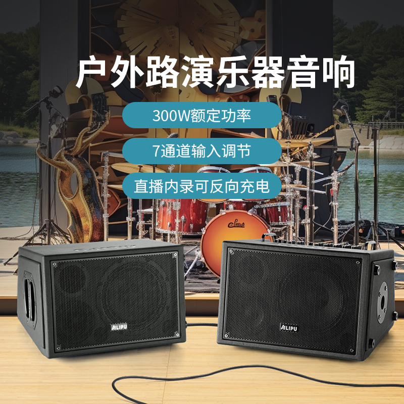 AILIPU/艾利普T8户外蓝牙音响弹唱直播声卡内录一体专业演奏音箱