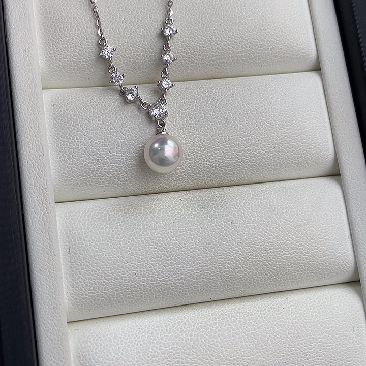 银S925镶嵌颈饰海水珍珠