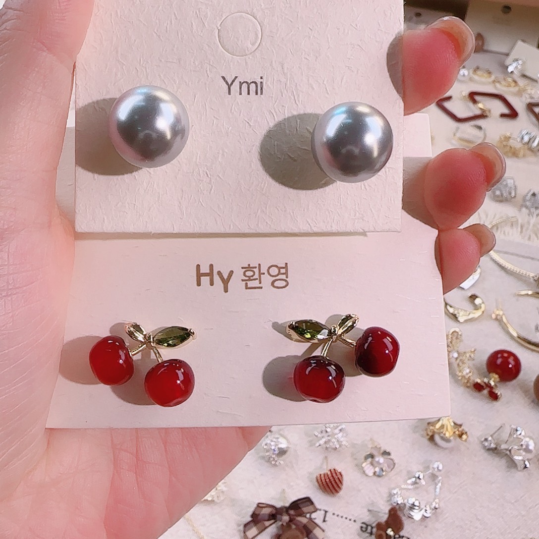 仿珍珠铜合金锡合金纯铜耳钉