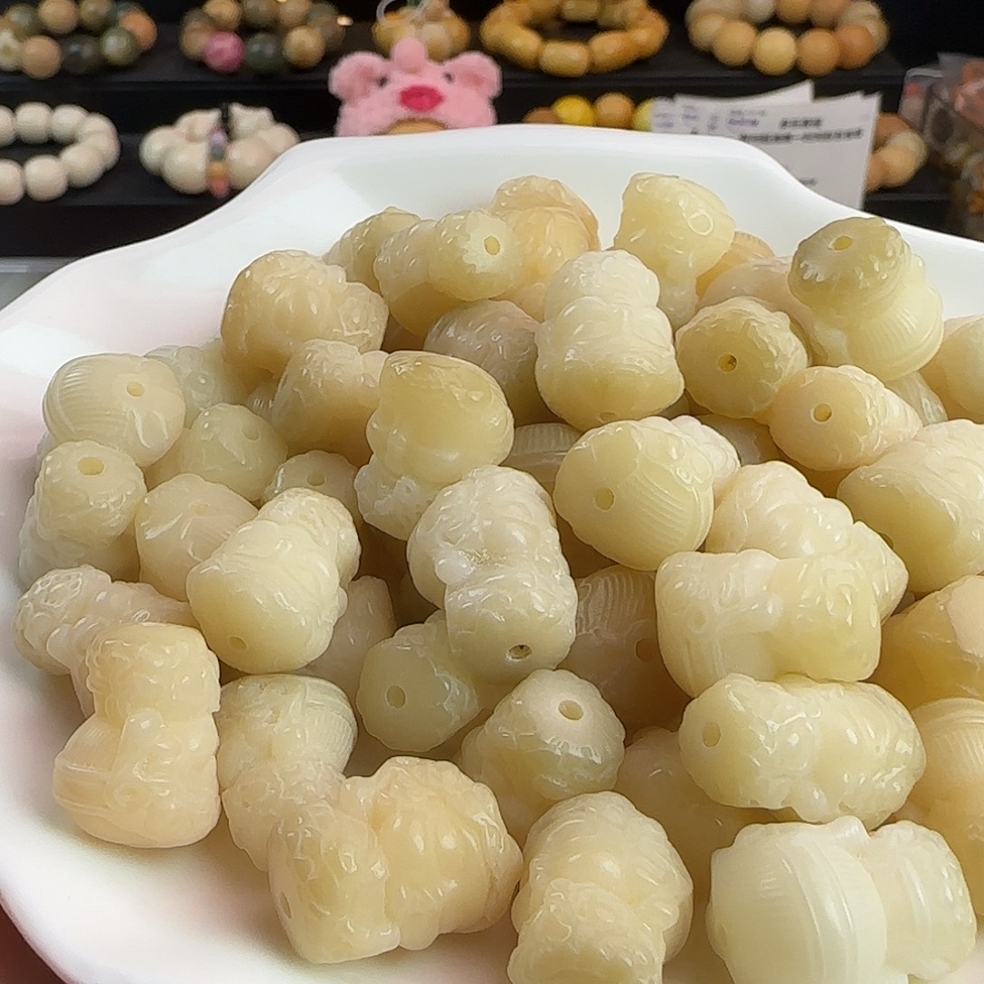 菩提根/象牙果手串卡18/20度母10颗