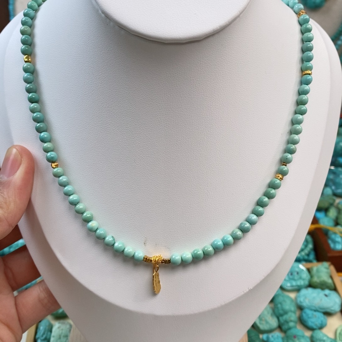 绿松石未镶嵌项链