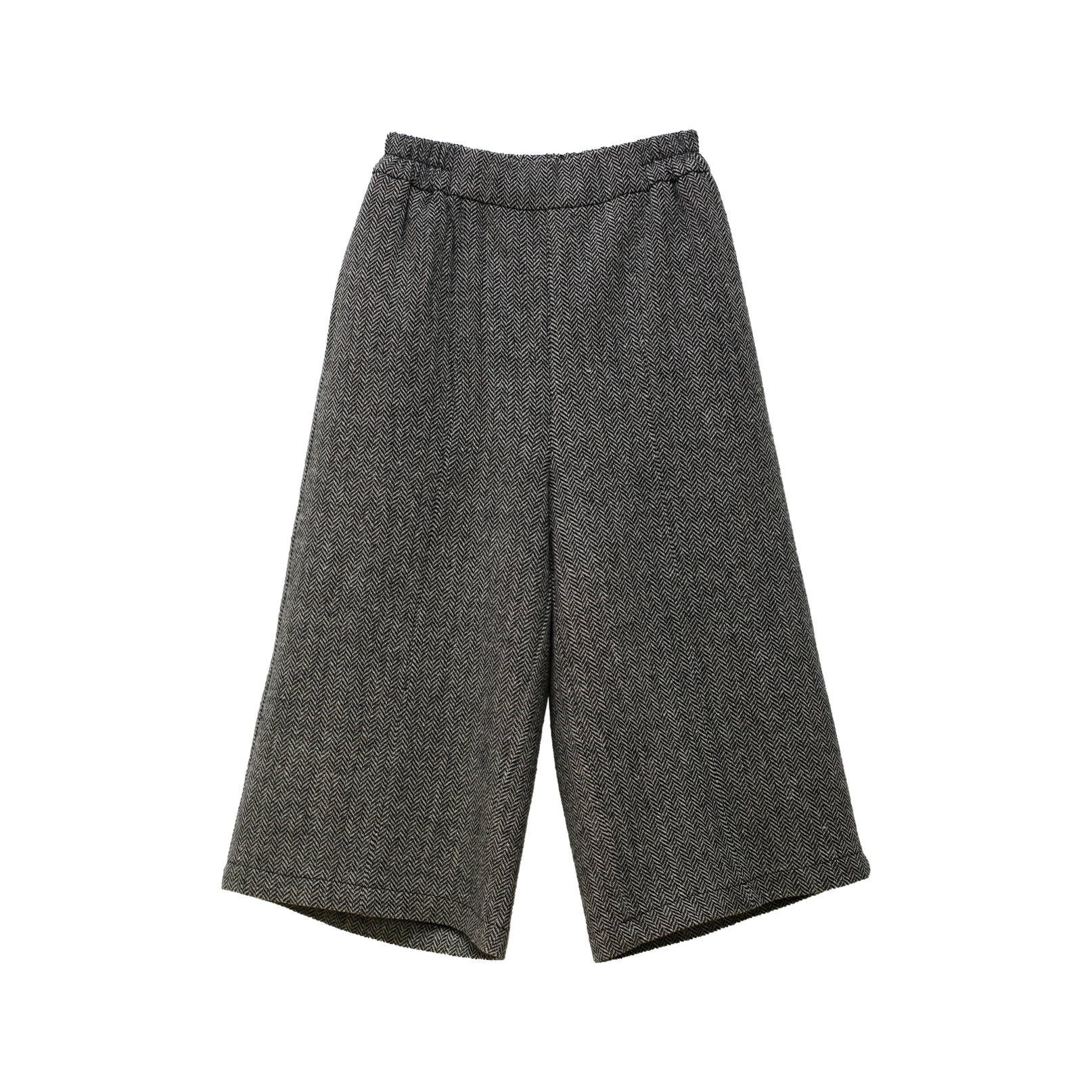 UWK2510090秋冬靴裤羊毛呢松紧腰休闲裤裤子人字尼秋冬百搭时尚