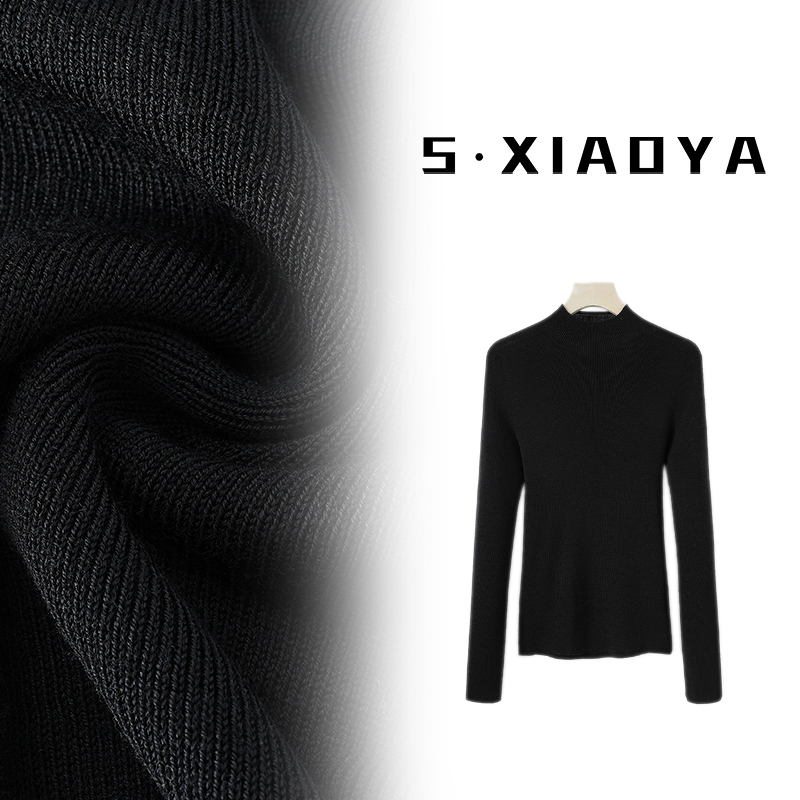 【S-XIAOYA】100美丽诺超细绵羊毛一线成衣羊毛衫时尚秋冬SS-6602