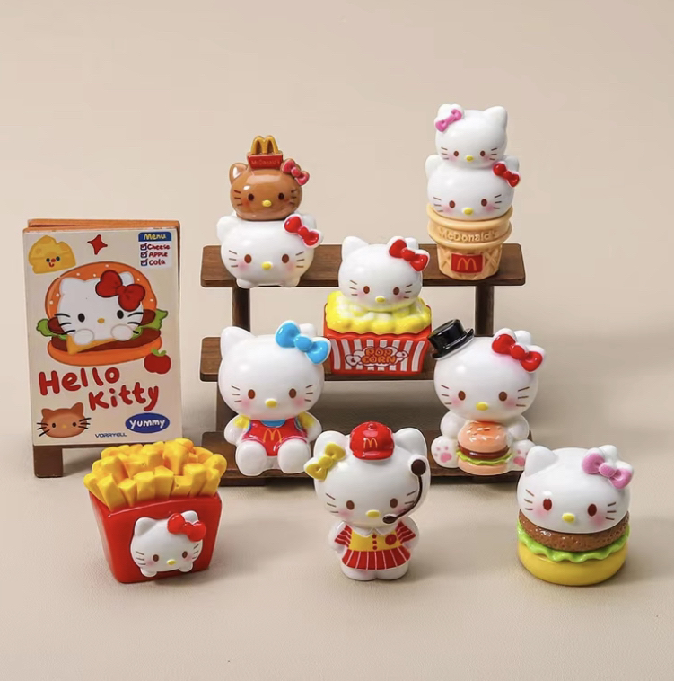 麦麦kitty食玩崽崽 树脂diy钥匙扣饰品桌面车载摆件迷你