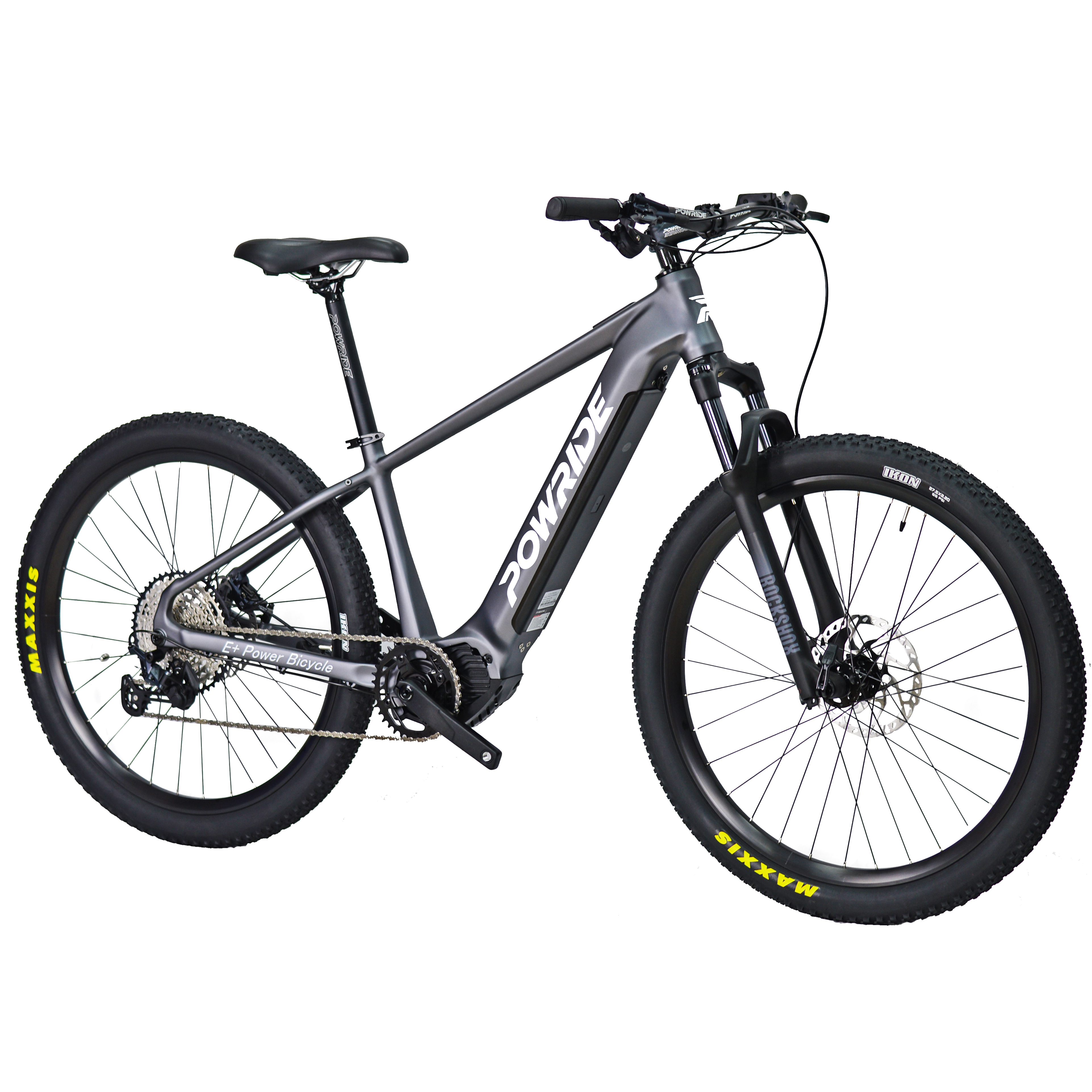POWRIDE电助力山地车八方中置力矩电机无线电子变速越野自行车