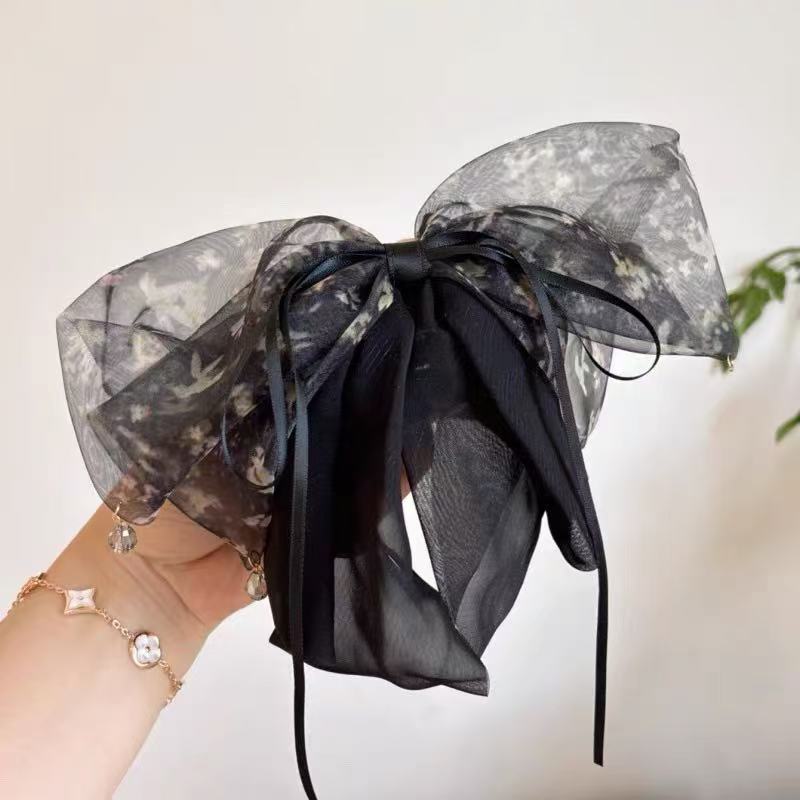 国风仙气流苏飘带蝴蝶结抓夹夏季新款时尚百搭发夹2943