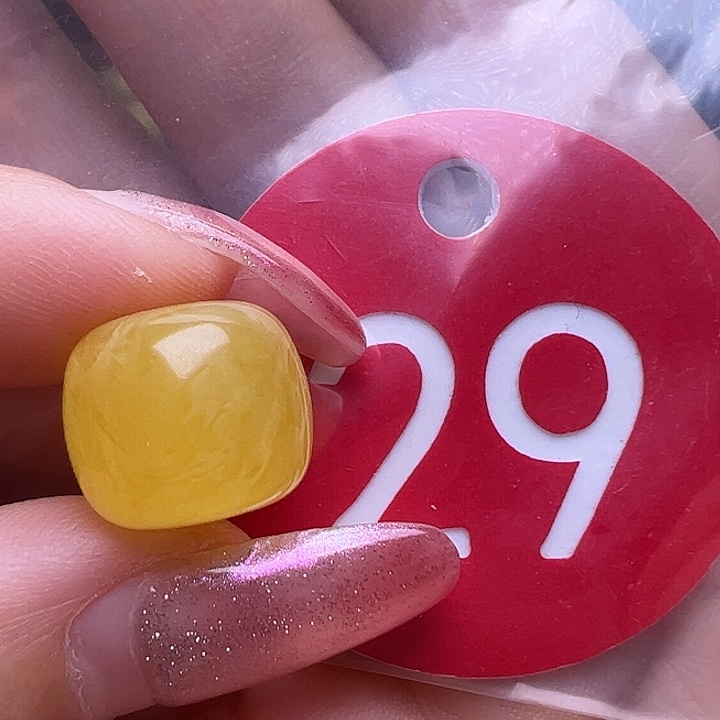 未镶嵌蜜蜡裸石12.8mm鸡油黄老型